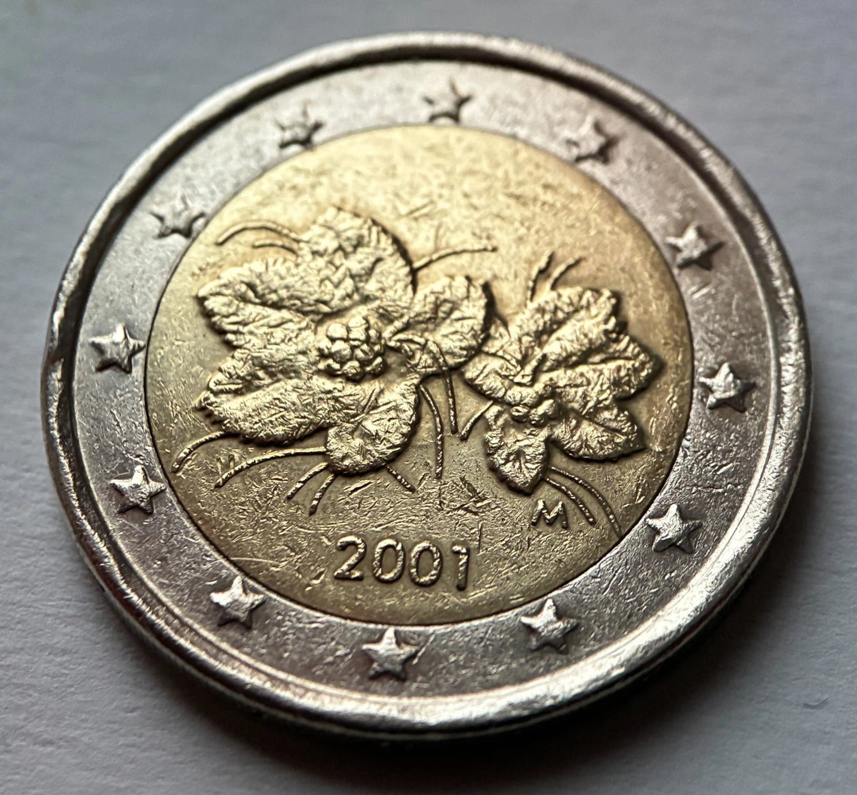 2 Euro 2001 | Finnland | Moltebeere | SUOMI FINLAND | Bi-Metall Münze | gut