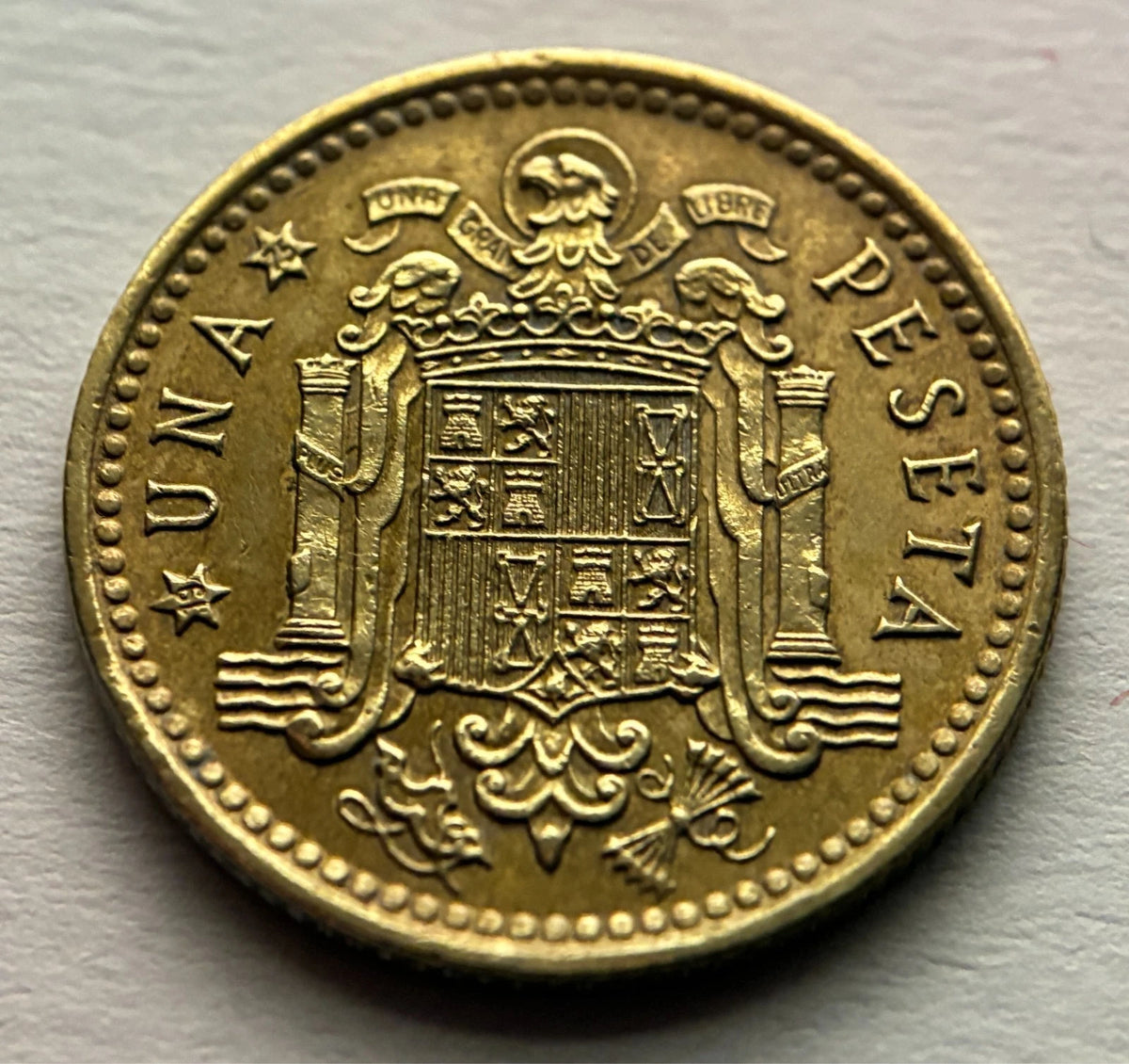 Una Peseta 1966*75 | Spanien | General Francisco Franco | Aluminiumbronze | Historische Münze | schön