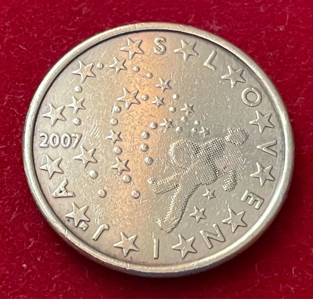 5 Cent 2007 | Slowenien | Der Sämann (Ivan Grohar) | Verkupferter Stahl Münze | schön