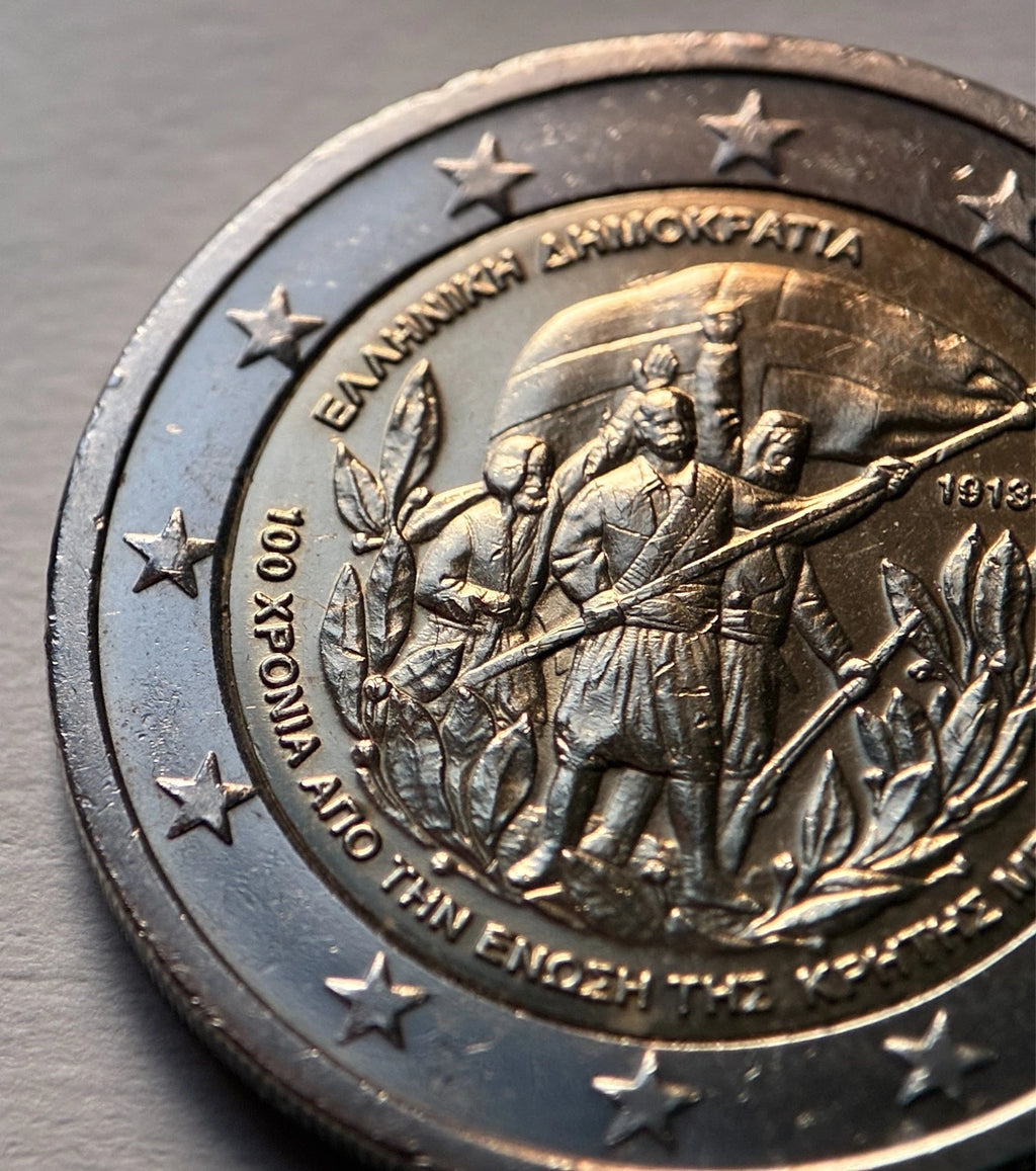 2 Euro 2013 Griechenland | 100 Jahre Vereinigung mit Kreta | Bi-Metall Münze