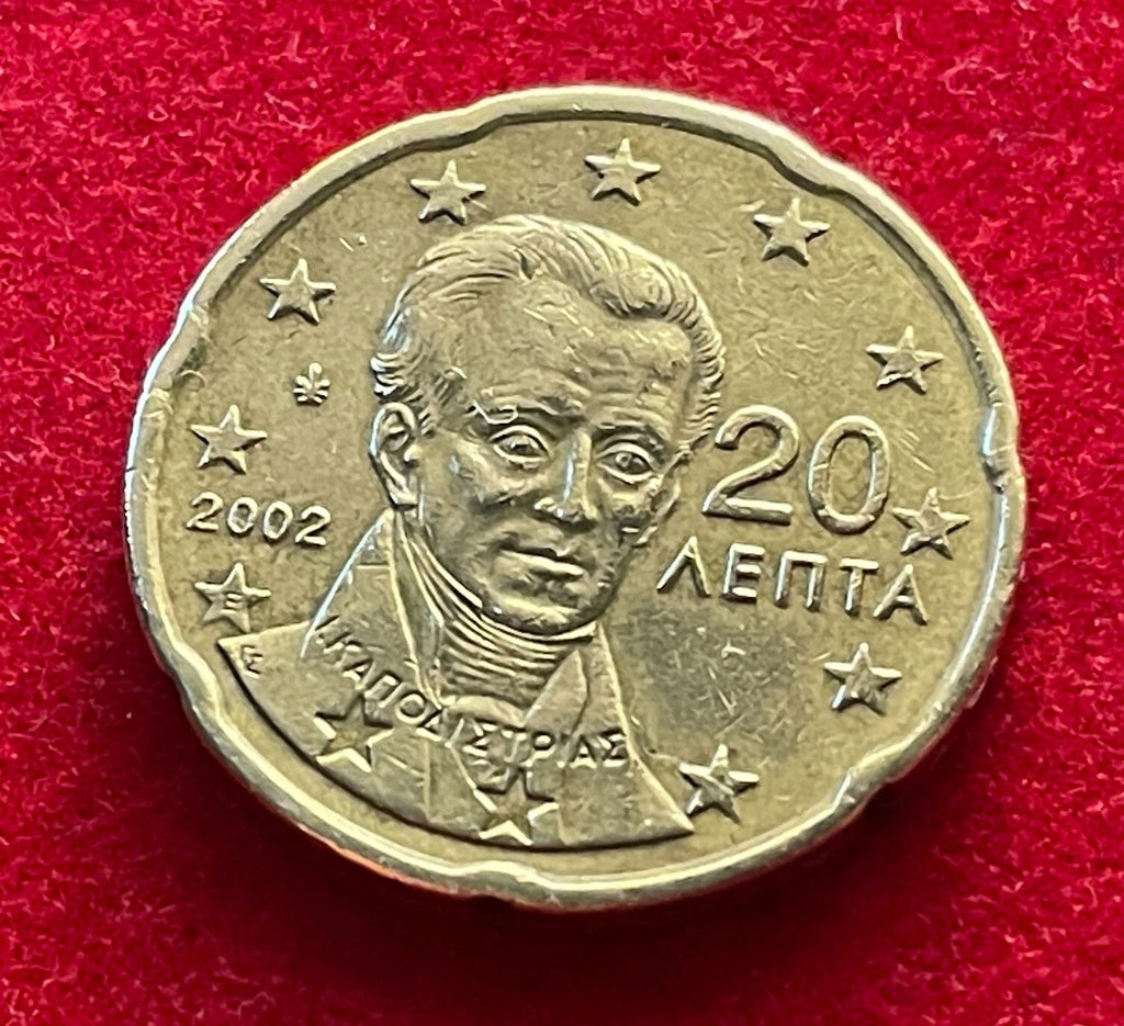 20 Cent 2002 | Griechenland | Ioannis Kapodistrias | Nordisches Gold Münze | schön