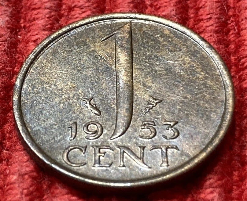 1 Cent 1953 | Niederlande | Juliana Koningin der Nederlanden | Bronze | Sehr guter Zustand