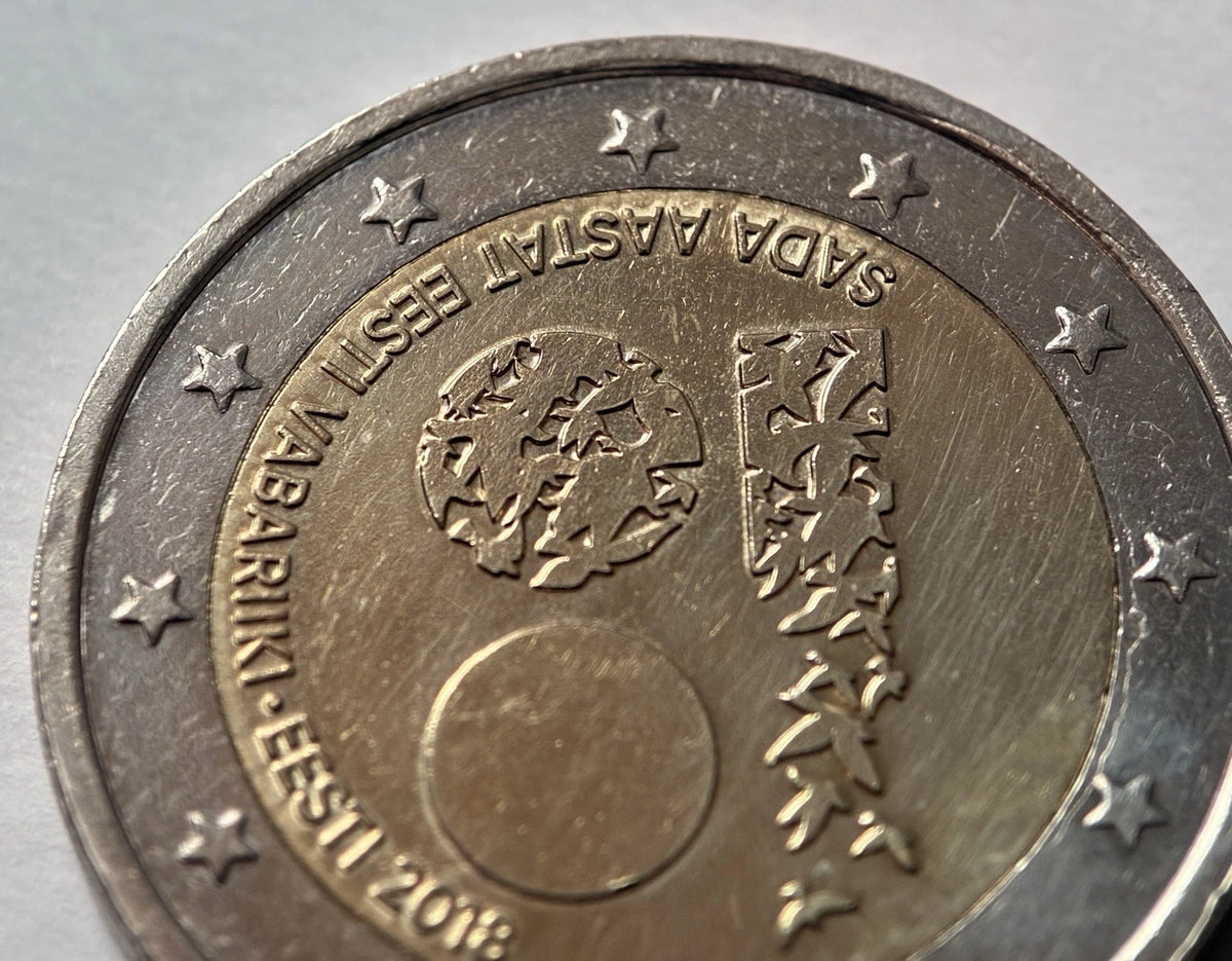 2 Euro 2018 | Estland | 100 Jahre Republik Estland | Bi-Metall Münze