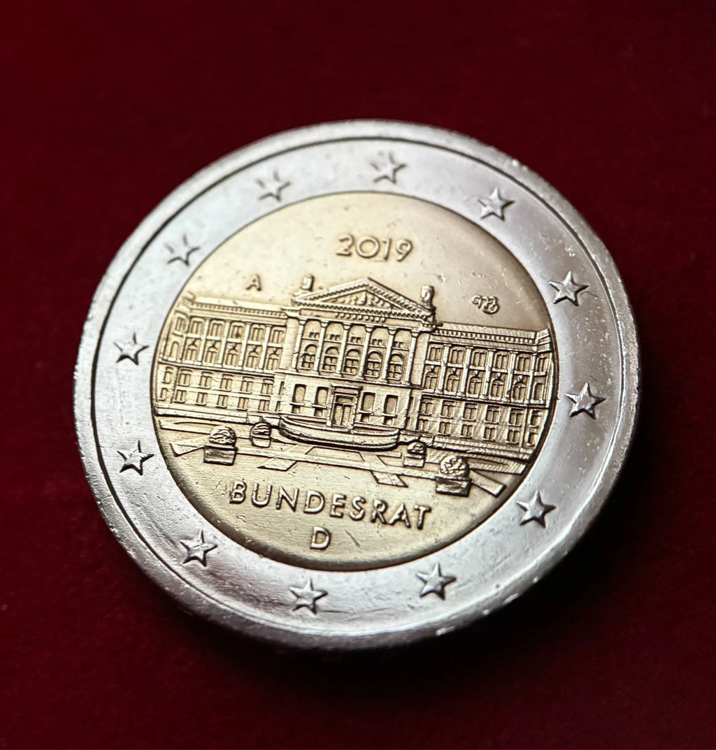 2 Euro 2019 A | Deutschland | 70 Jahre Bundesrat | Bi-Metall Gedenkmünze | schön
