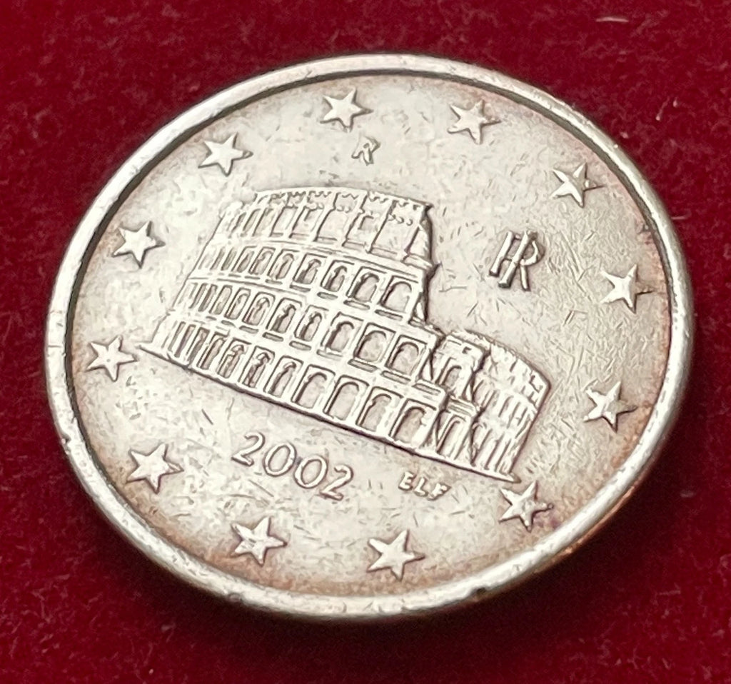 5 Cent 2002 | Italien | Kolosseum in Rom | Münze aus Verkupfertem Stahl | schön