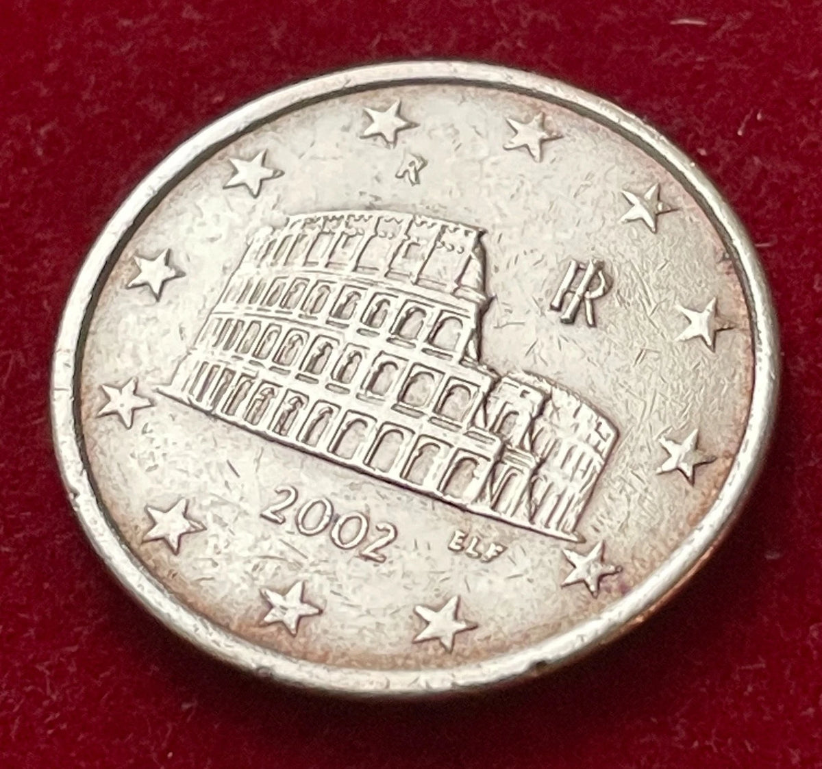 5 Cent 2002 | Italien | Kolosseum in Rom | Münze aus Verkupfertem Stahl | schön