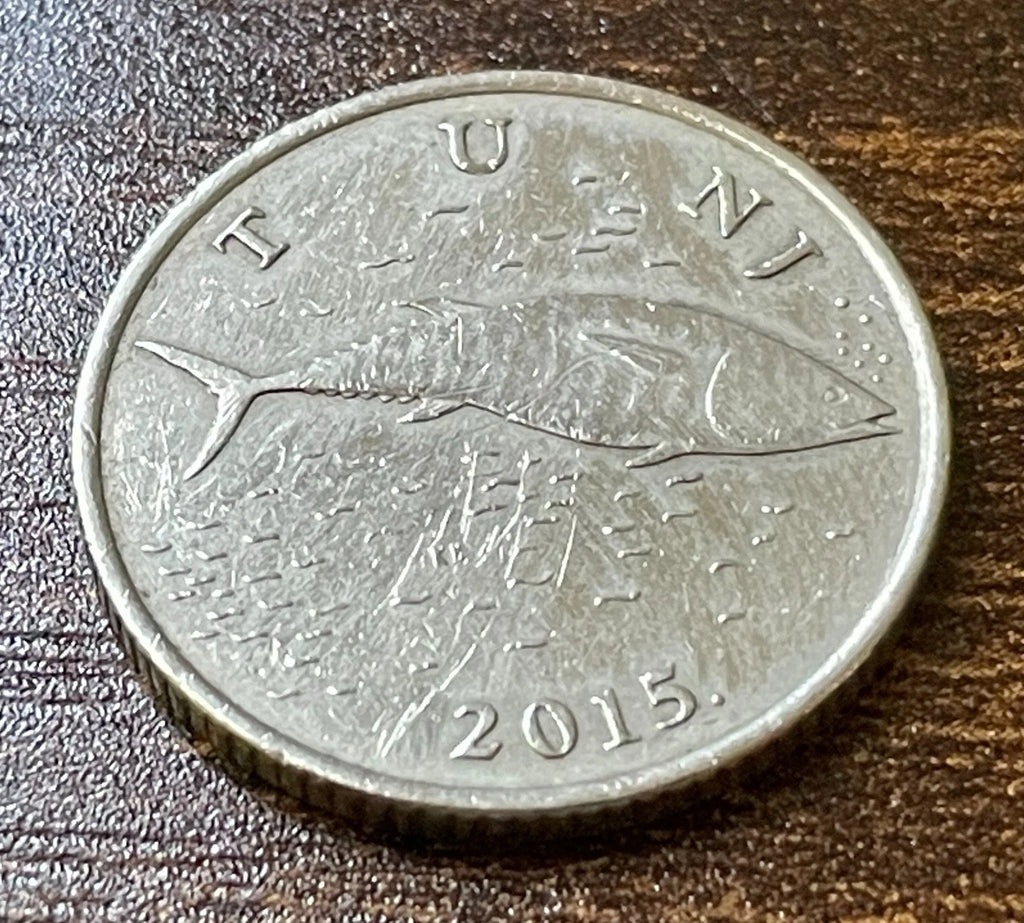 2 Kune 2015 | Kroatien | Marder & Thunfisch | Münze aus Kupfer-Zink-Nickel | schön