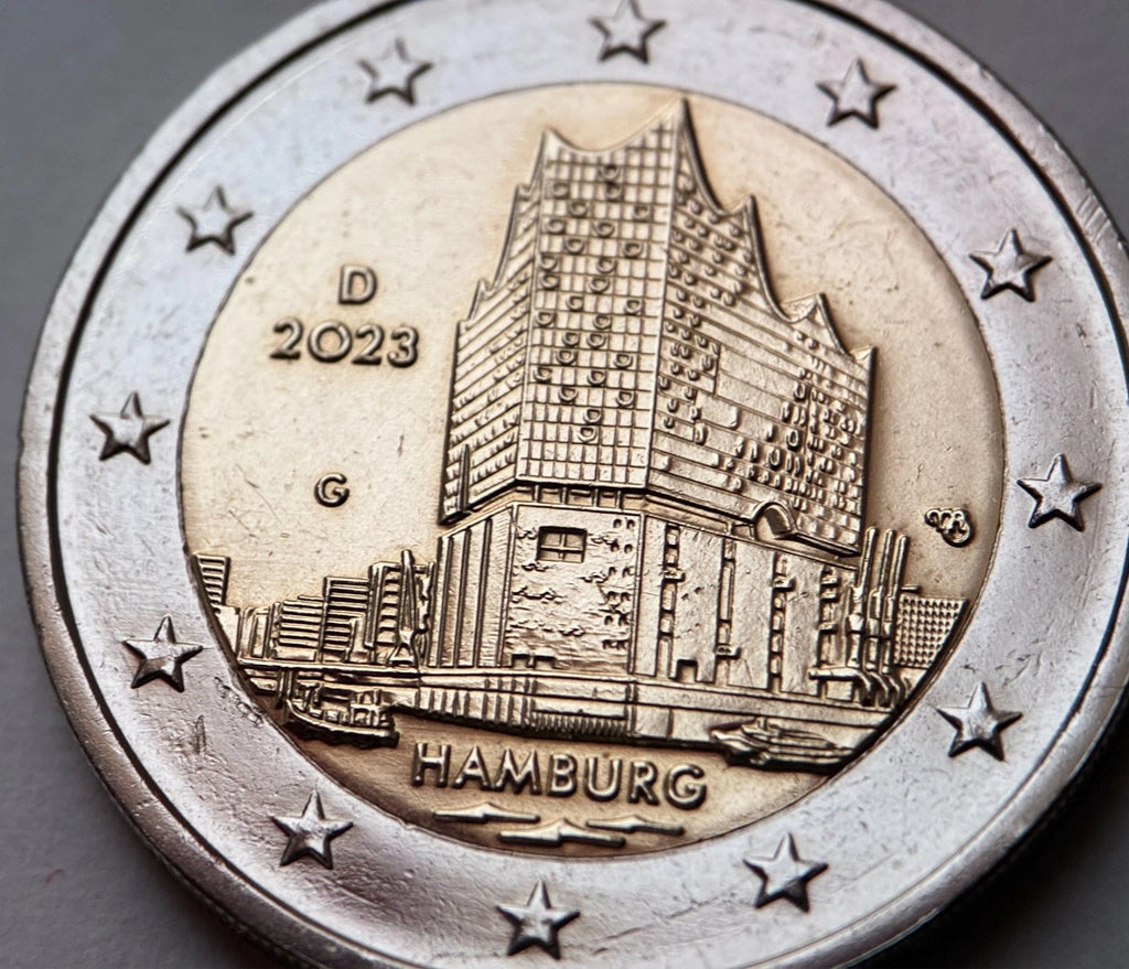 2 Euro 2023 G | Deutschland | Hamburg | Elbphilharmonie | Bundesländerserie | Bi-Metall Münze