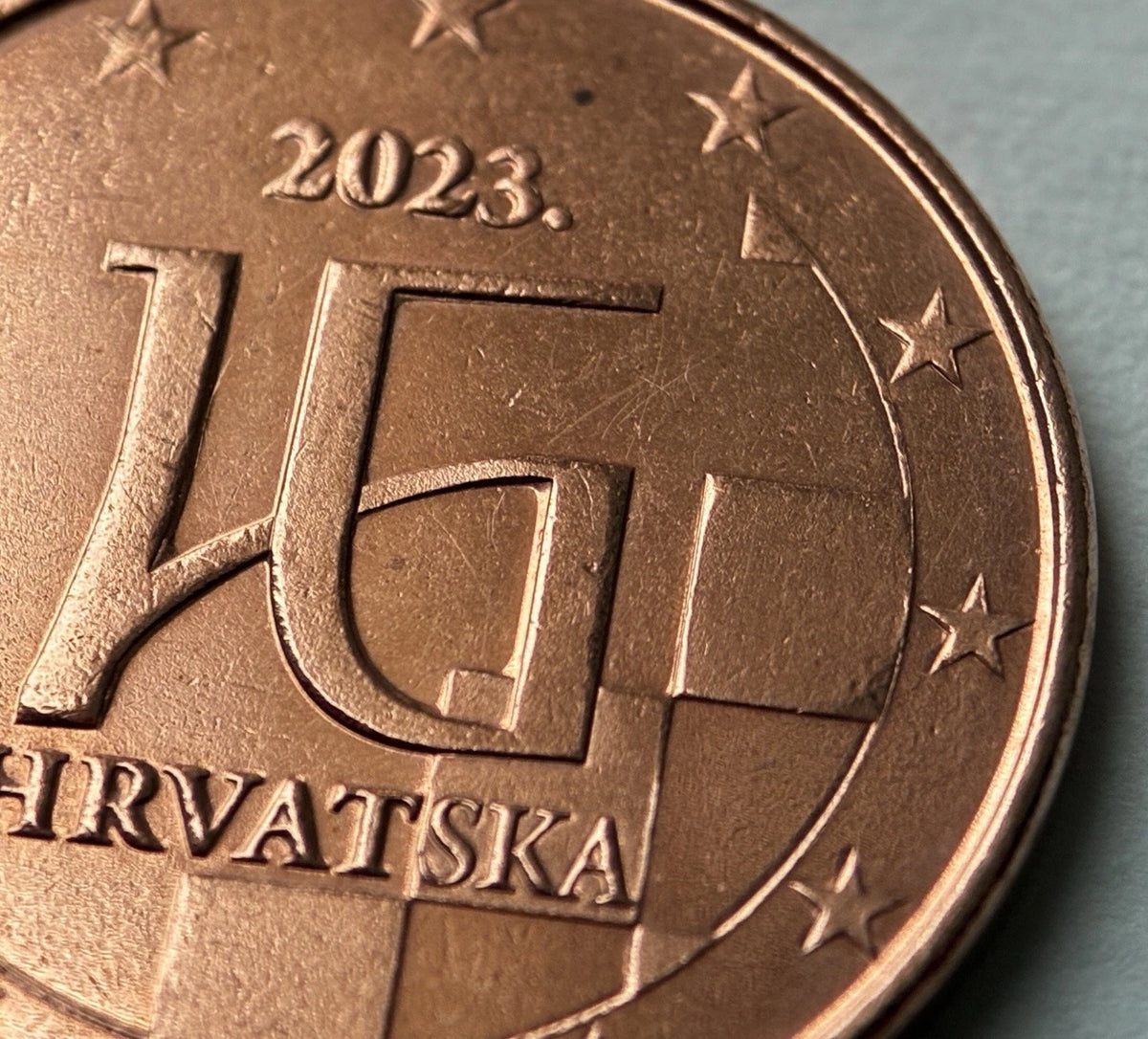 5 Cent 2023 | Kroatien | HRVATSKA | Münze aus Verkupfertem Stahl | sehr schön