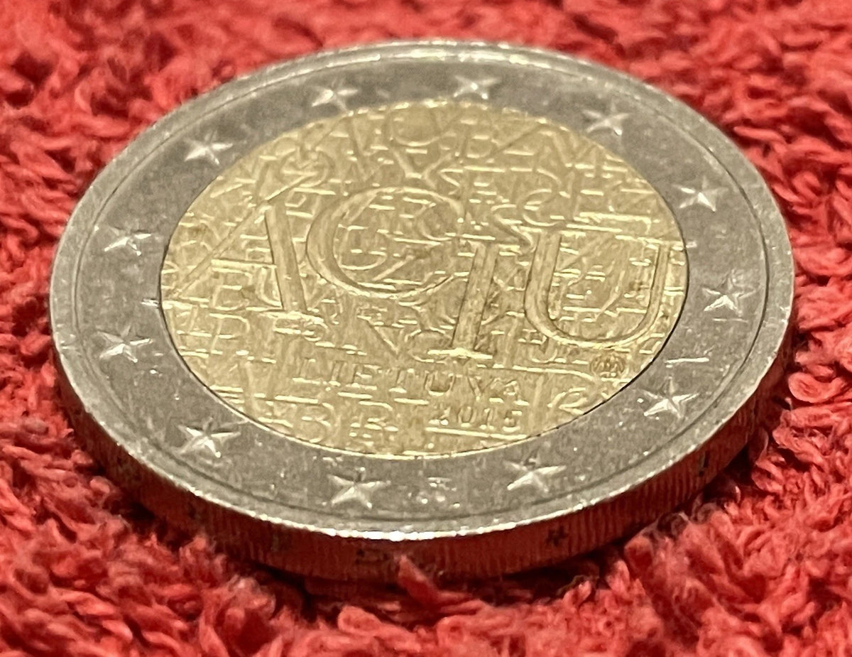 2 Euro 2015 | Litauen | Litauische Sprache (Ačiū) | Bi-Metall Gedenkmünze | schön