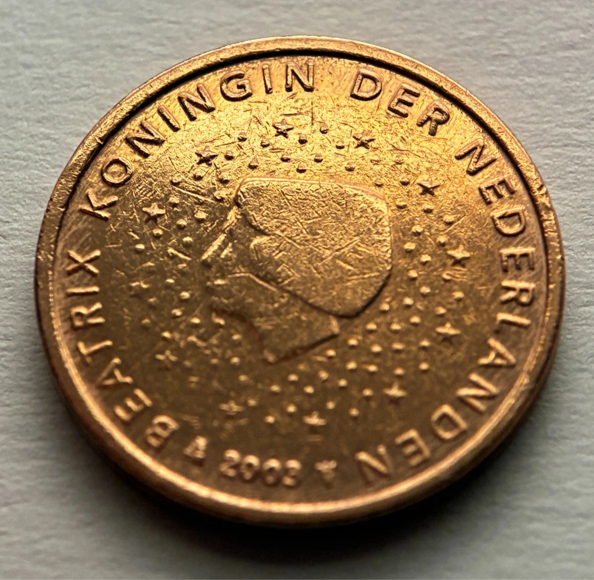 2 Cent 2003 | Niederlande | Königin Beatrix | Verkupferter Stahl Münze | schön