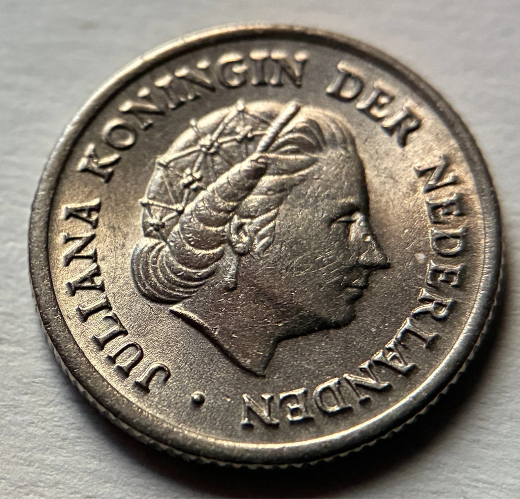 10 Cent 1958 | Niederlande | Königin Juliana | Nickel Münze