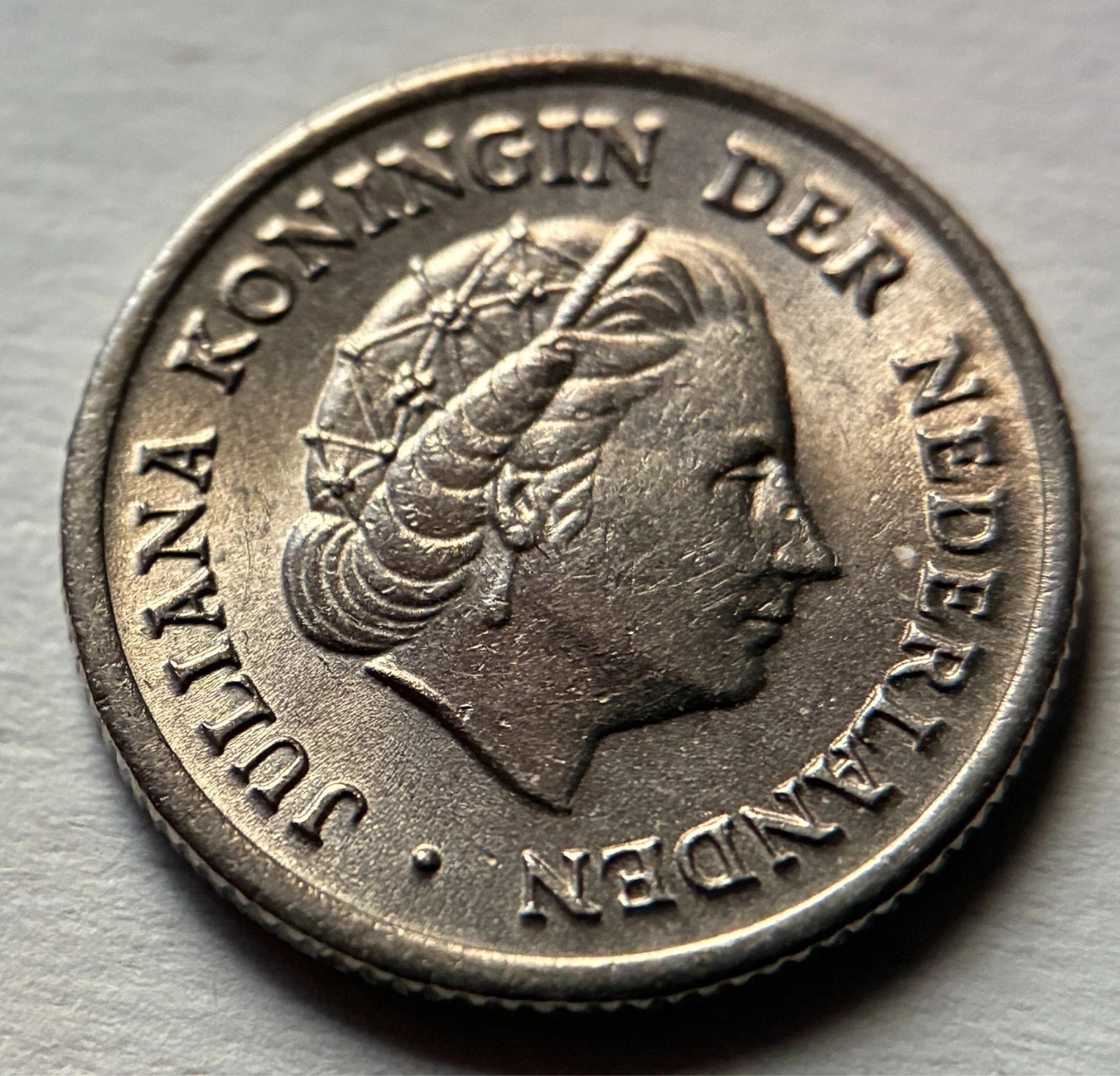 10 Cent 1958 | Niederlande | Königin Juliana | Nickel Münze