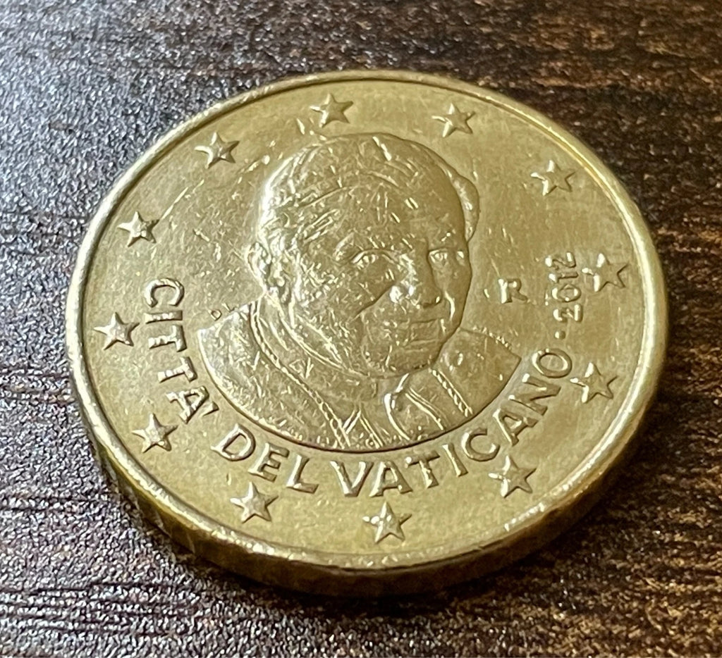 50 Cent 2012 | Vatikanstadt | Papst Benedikt XVI. | Nordisches Gold Münze | schön