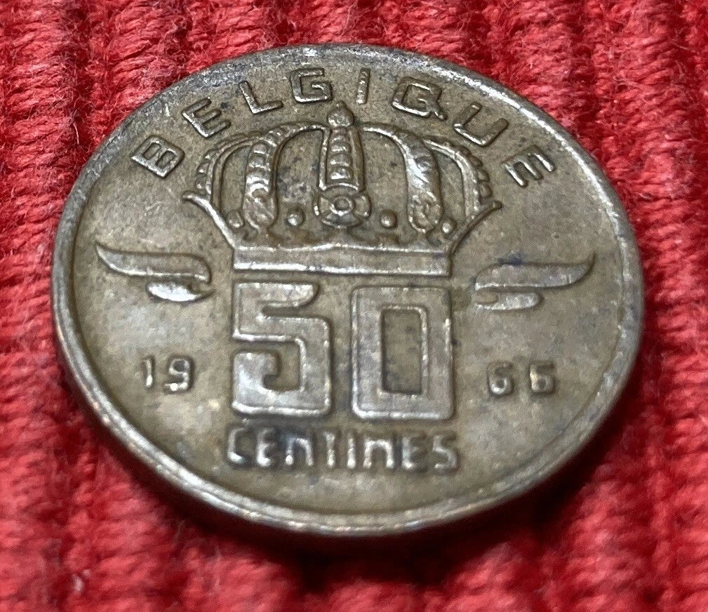 50 Centimes 1966 | Belgien | BELGIQUE | Bronze Münze | schön
