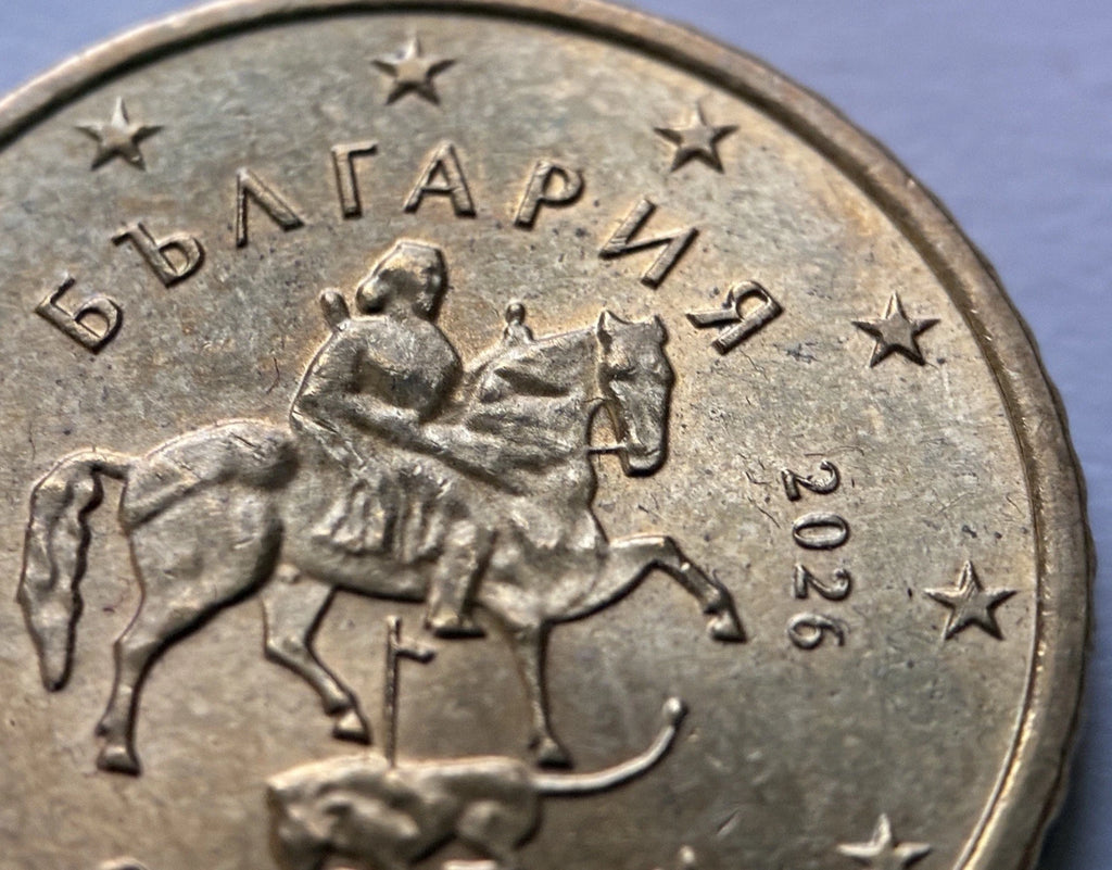 50 Cent 2026 | Bulgarien | Madara-Reiter & Europa-Karte | Nordisches Gold Münze