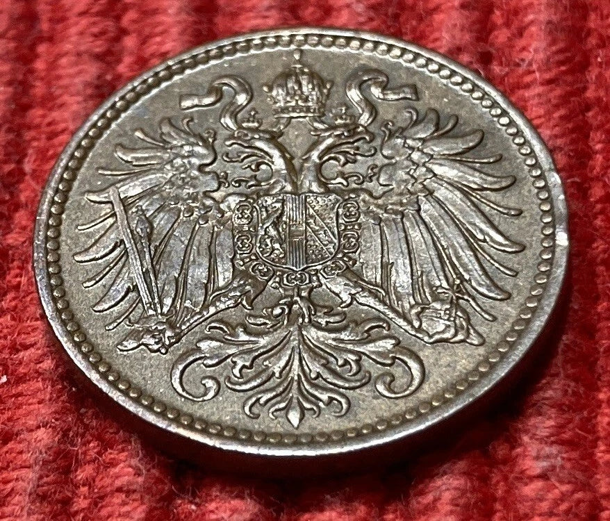 2 Heller 1896 | Österreich | Habsburgischer Doppeladler | Bronze | Kursmünze | schön