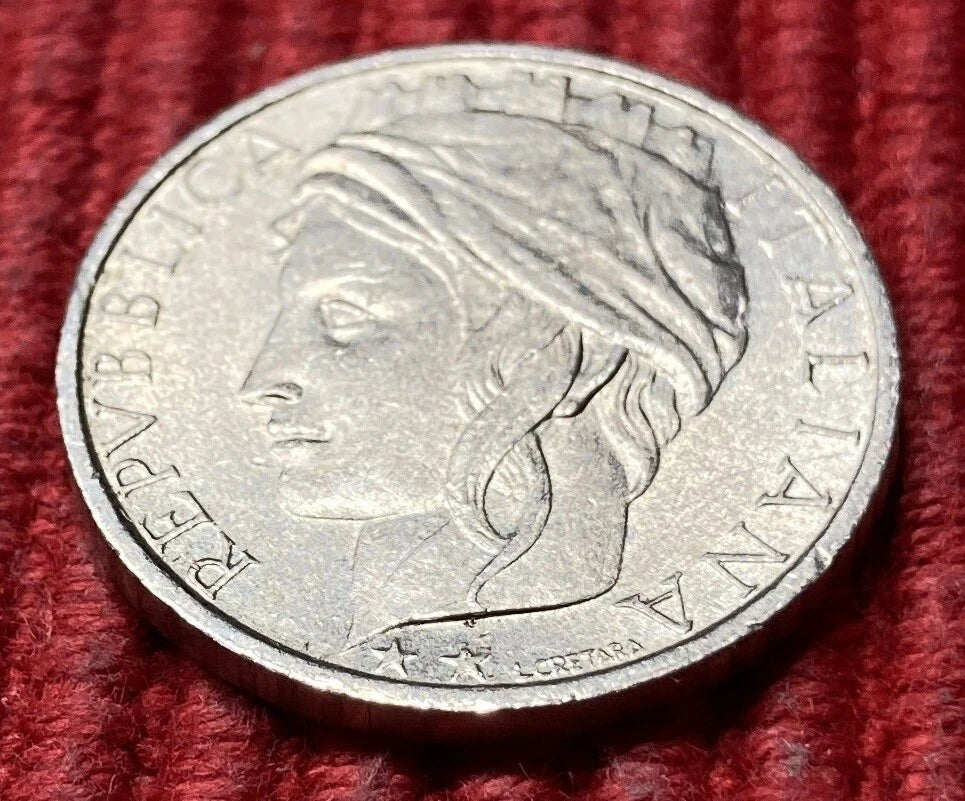 100 Lire 1993 | Italien | Italia turrita mit Mauerkrone | Münze aus Kupfer-Nickel | schön