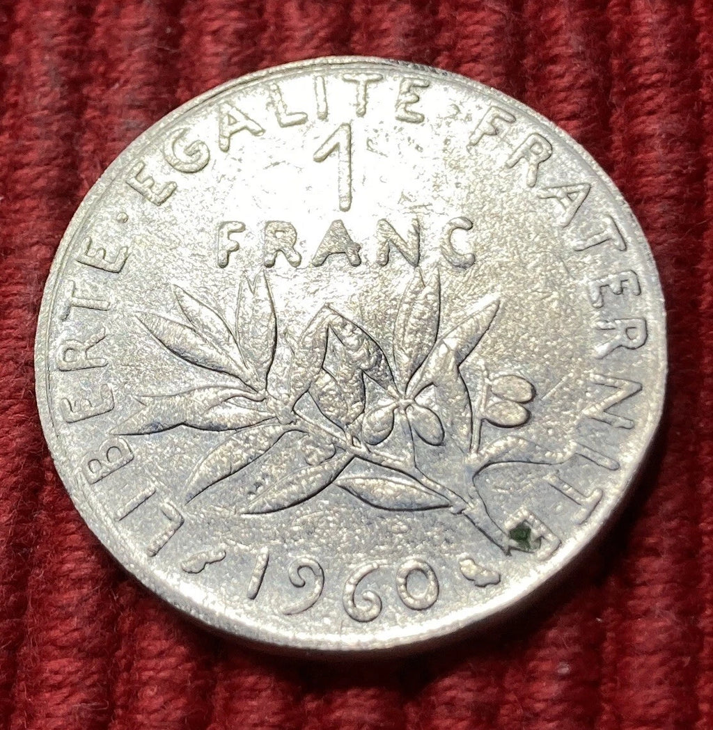 1 Franc 1960 | Frankreich | Olivenzweig | Semeuse | Münze aus Nickel