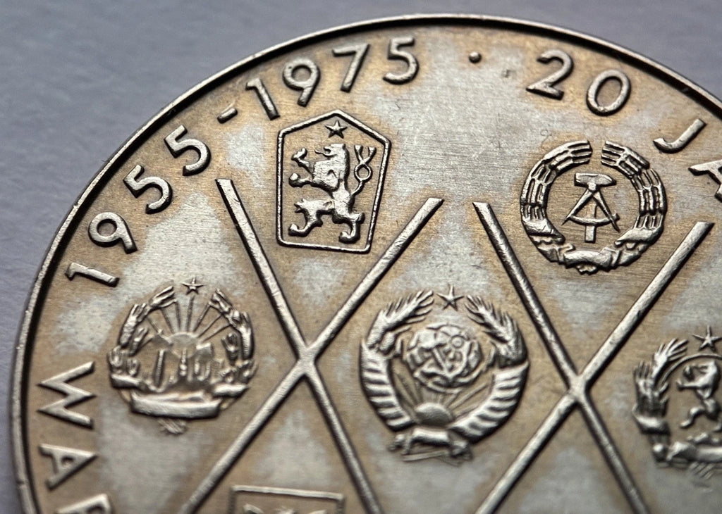 10 Mark 1975 A | Deutsche Demokratische Republik (DDR) | 20 Jahre Warschauer Vertrag | Kupfer-Zink-Nickel | Gedenkmünze | sehr schön