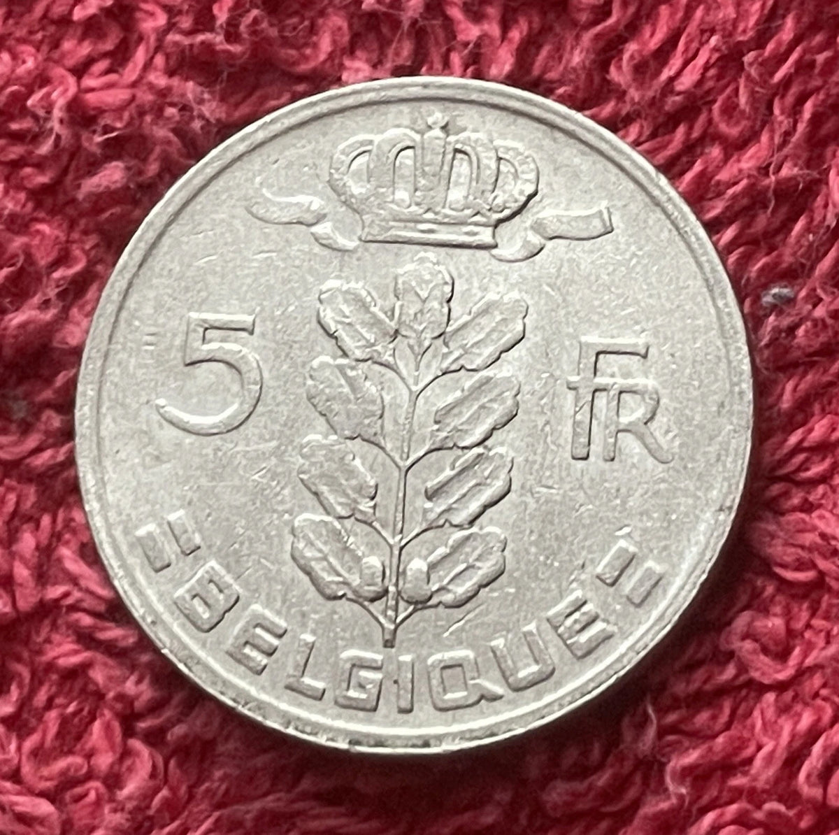 5 Franken 1965 | Belgien | König Baudouin I. | „Belgique“ | Kupfer-Nickel Münze | schön