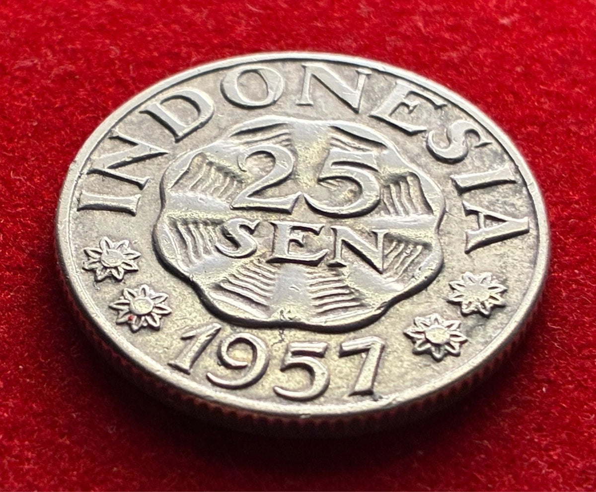 25 Sen 1957 | Indonesien | Garuda Pancasila | Aluminium Münze | vorzüglich