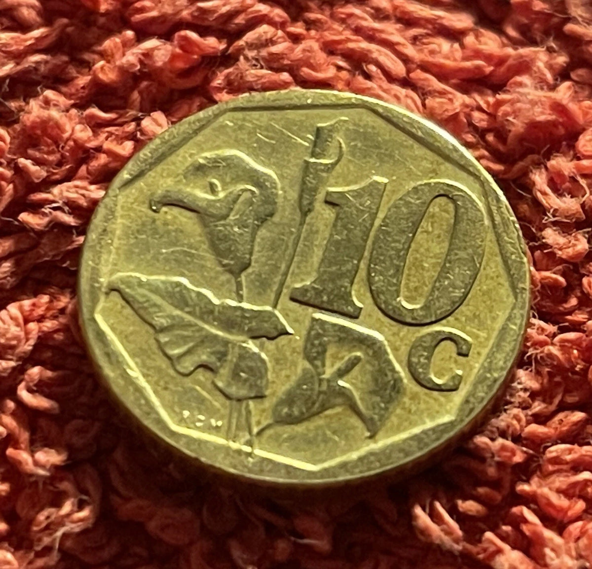 10 Cent 2008 | Südafrika | Calla-Blume & Wappen | Verbronzter Stahl Münze
