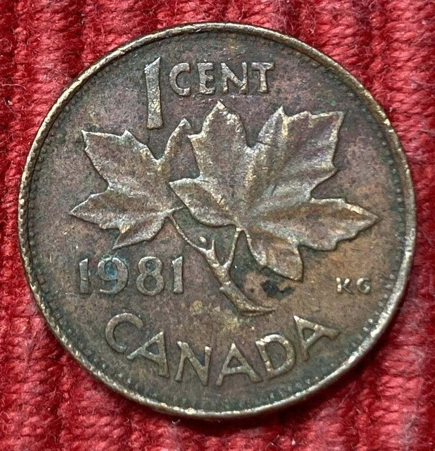 1 Cent 1981 | Kanada | Elisabeth II. | Ahornblätter | Bronze | Sammlermünze