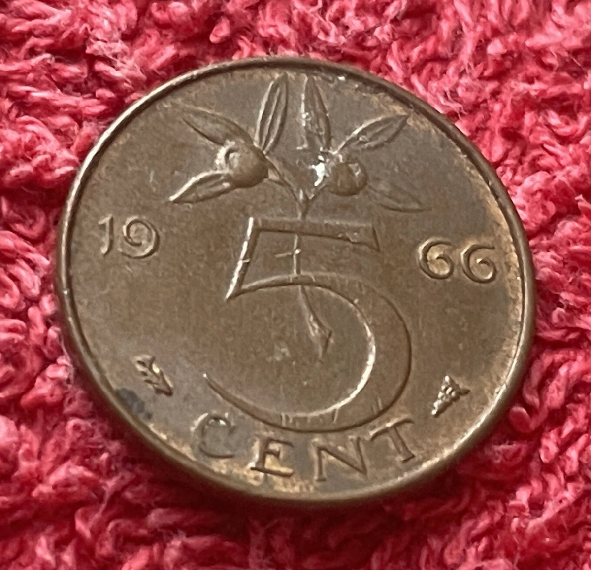 5 Cent 1966 | Niederlande | Königin Juliana | Münze aus Bronze | sehr schön