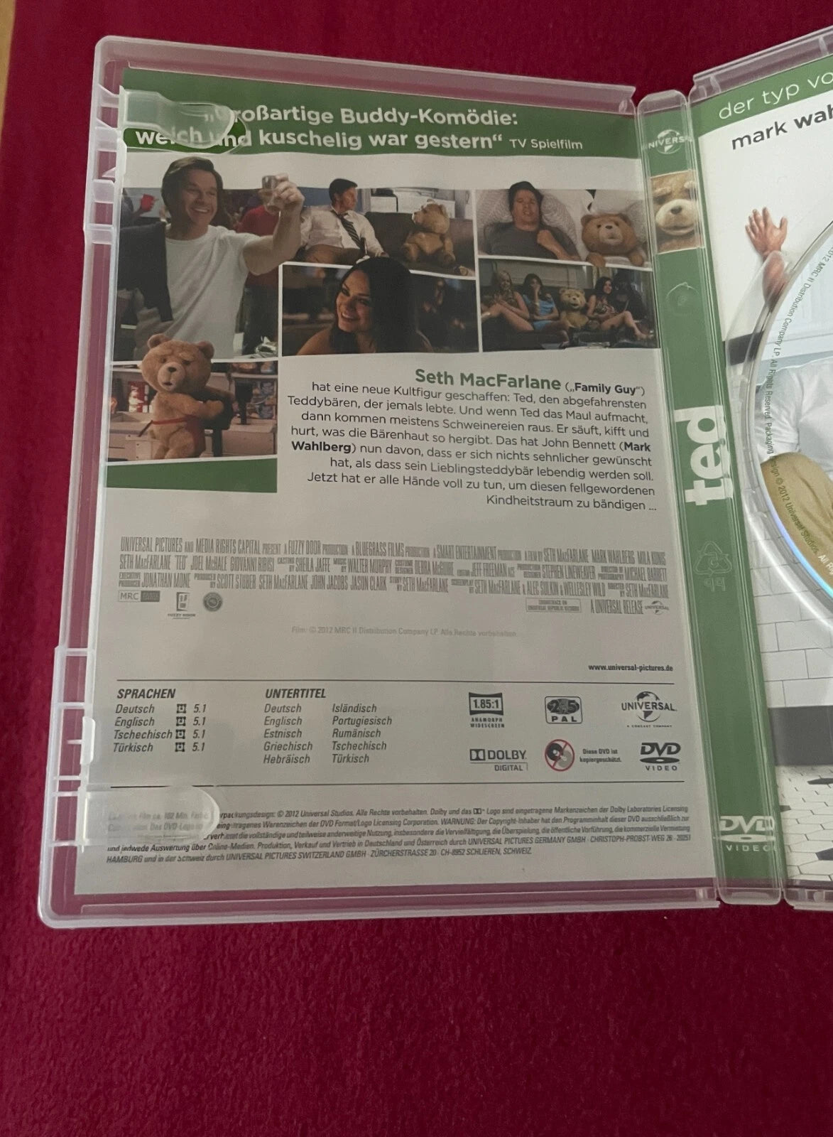 Ted – Mit Mark Wahlberg & Mila Kunis – DVD Film (Komödie) / FSK 16 / Gebraucht
