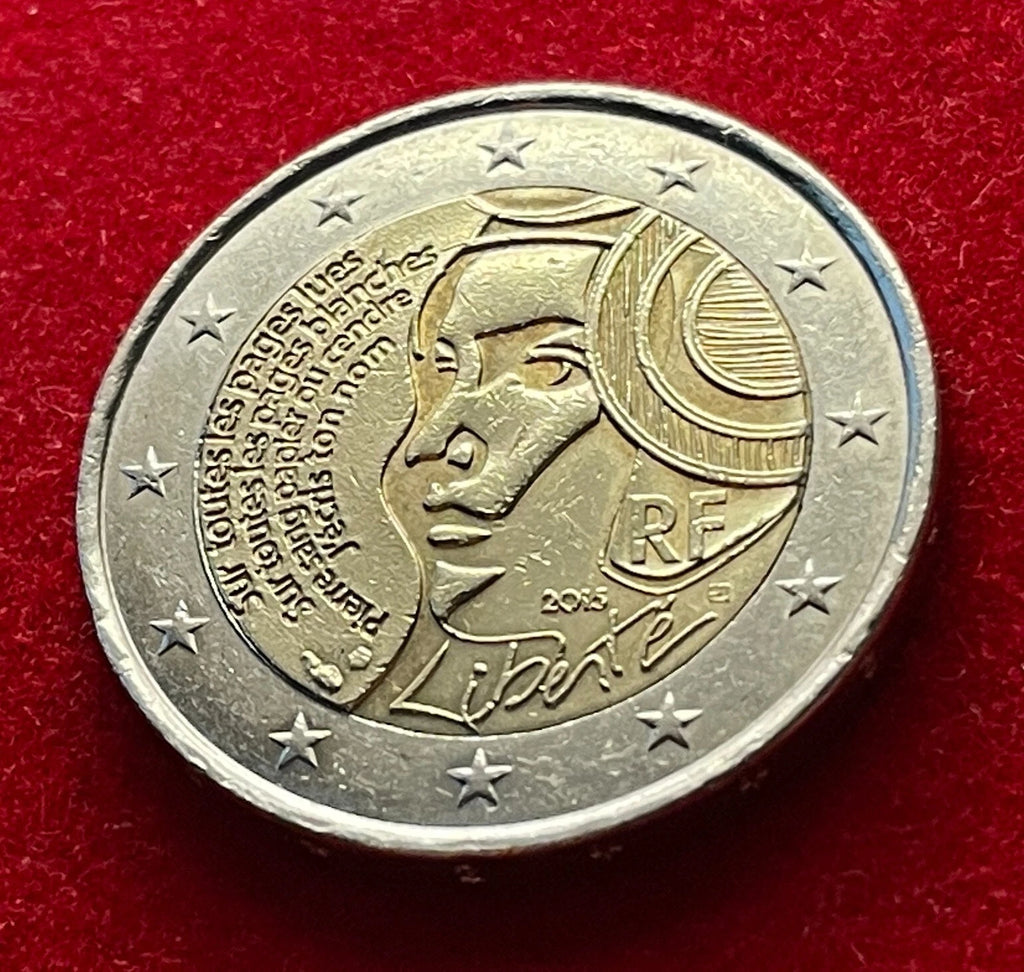 2 Euro 2015 | Frankreich | 225 Jahre Föderationsfest | Bi-Metall Gedenkmünze | Sehr schön