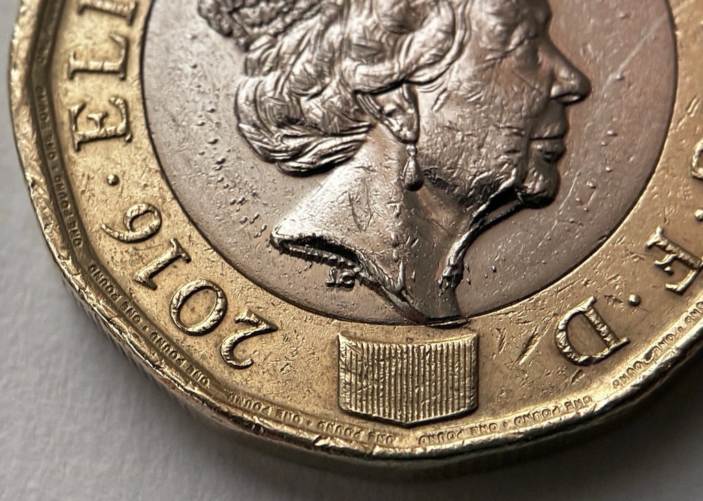 1 Pfund 2016 – Königin Elizabeth II. – Großbritannien – Seltene Fehlprägung / Rarität