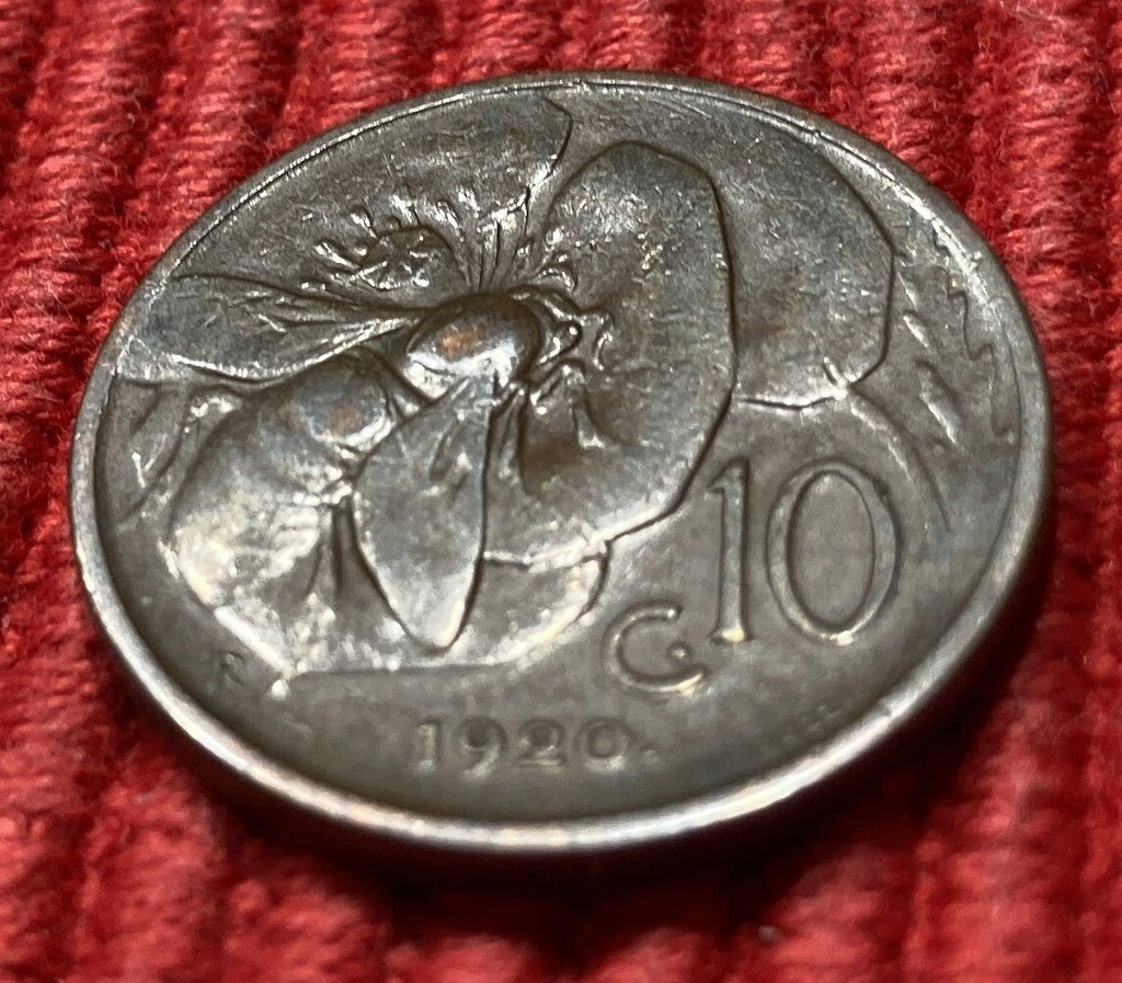10 Centesimi 1920 R | Italien | König Vittorio Emanuele III. | Kupfer | Historische Münze