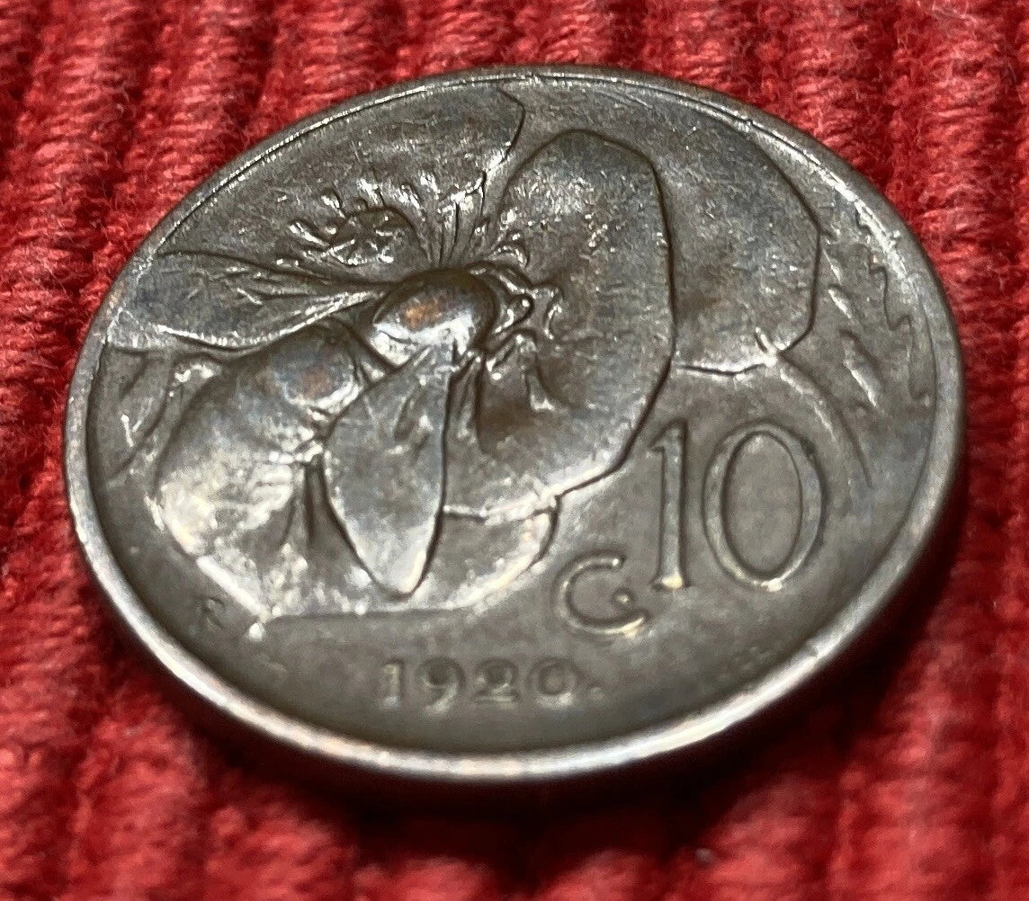 10 Centesimi 1920 R | Italien | König Vittorio Emanuele III. | Kupfer | Historische Münze