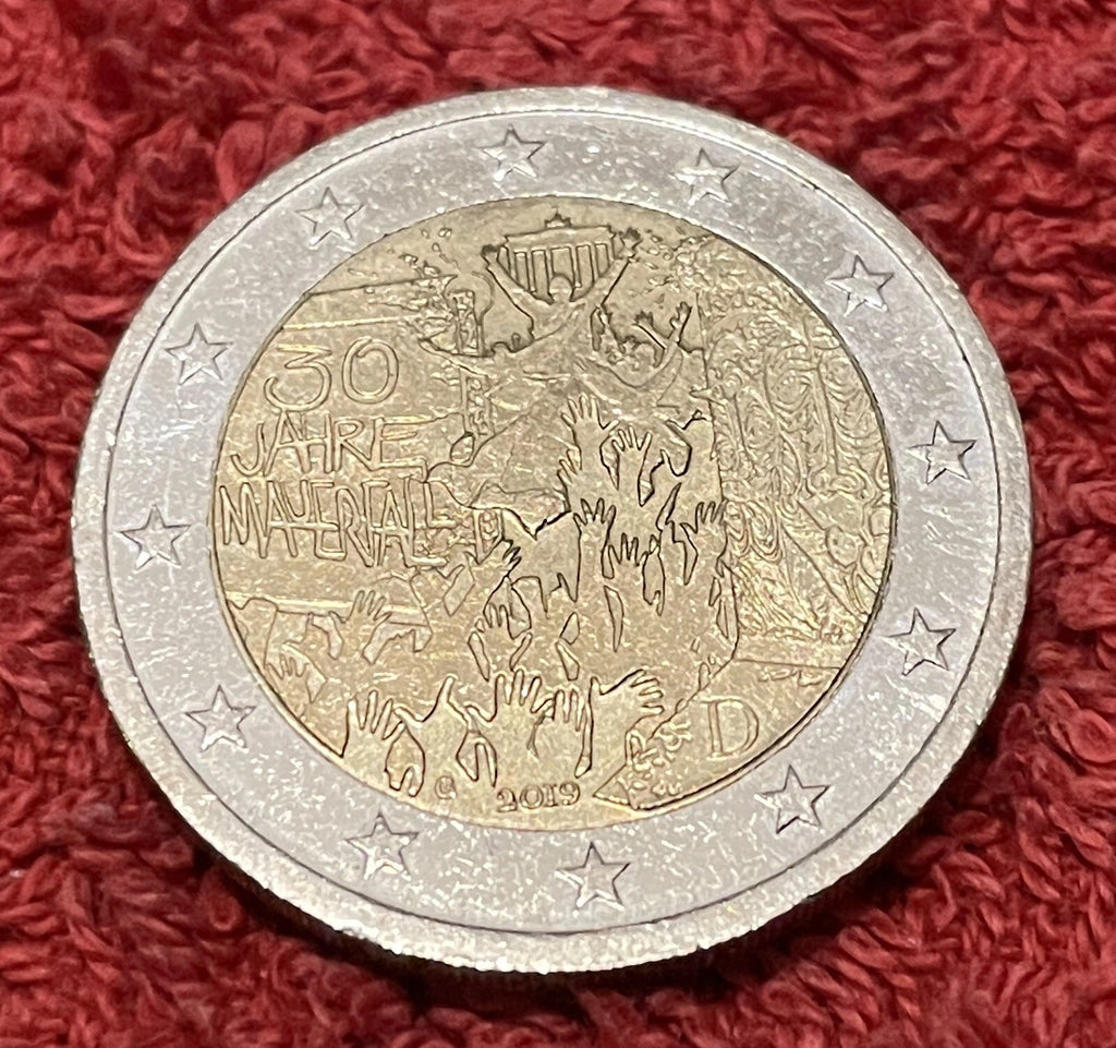 2 Euro 2019 G | Deutschland | 30 Jahre Mauerfall | Bi-Metall Gedenkmünze | sehr schön