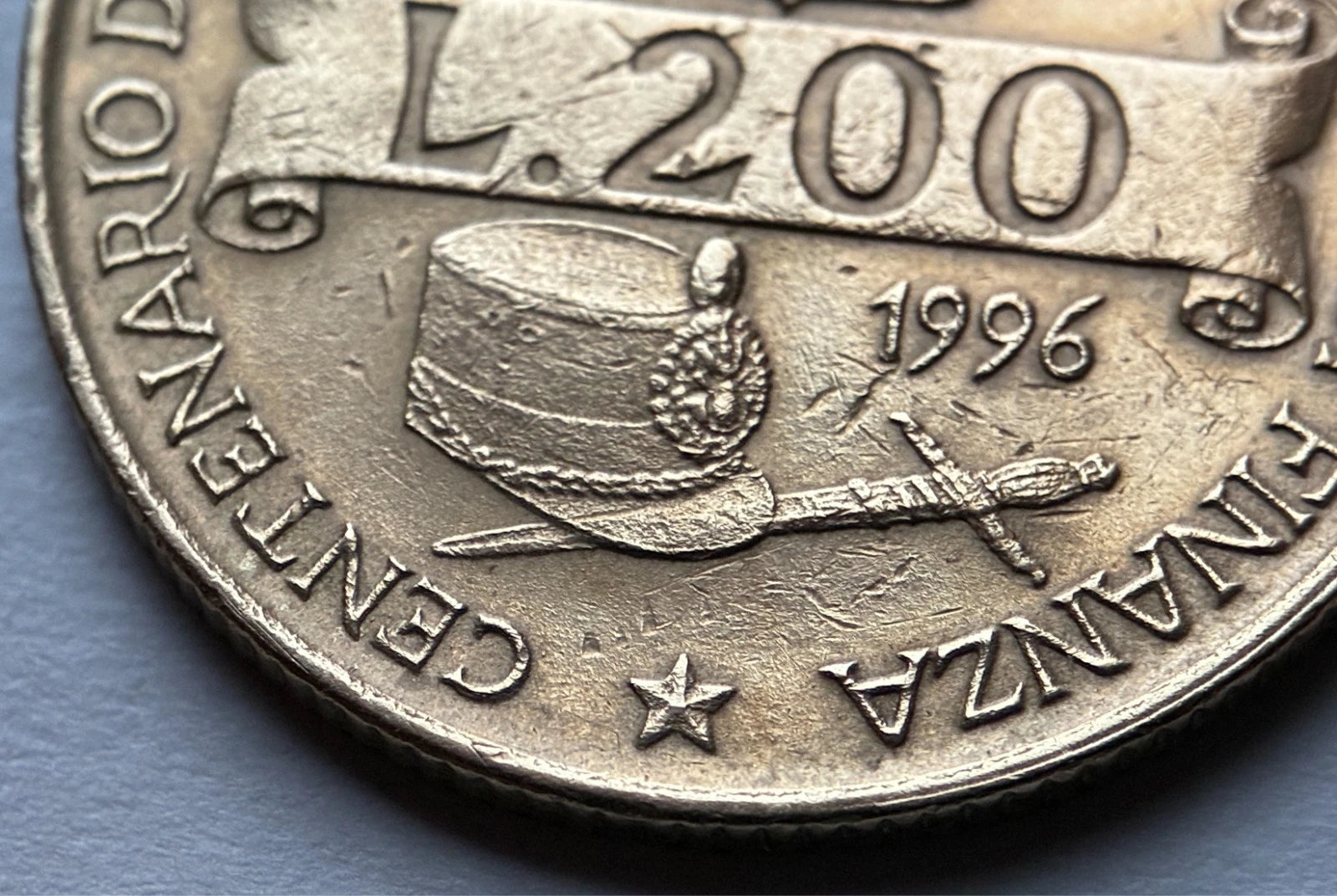 200 Lire 1996 | Italien | 100 Jahre Zollakademie Gedenkmünze