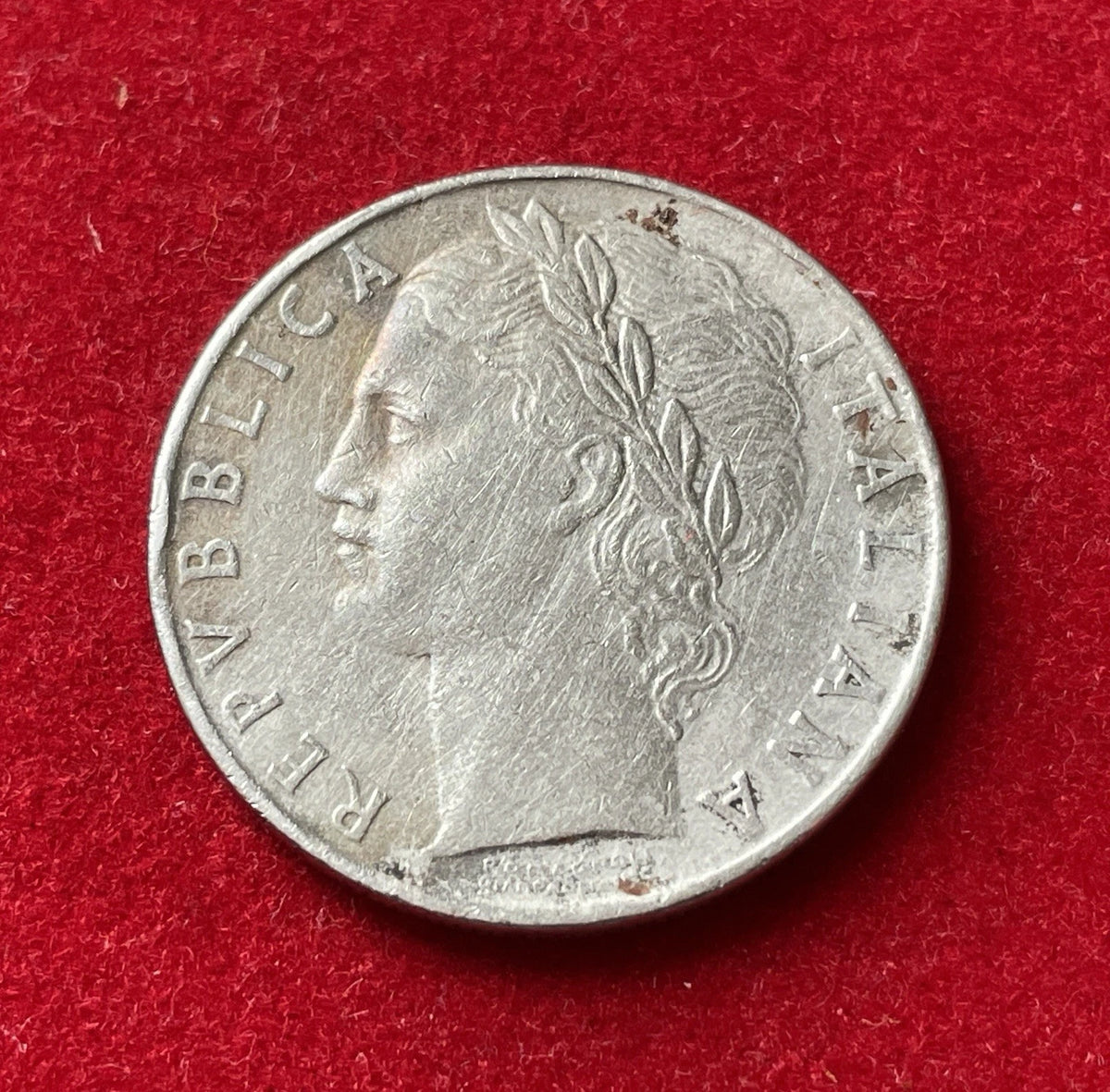 100 Lire 1956 | Italien | Minerva & Olivenbaum | Edelstahl Münze
