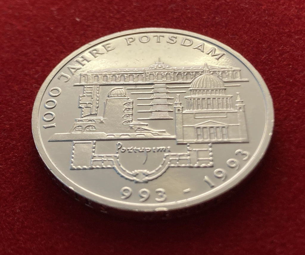 10 Deutsche Mark 1993 F | Bundesrepublik Deutschland | 1000 Jahre Potsdam | 625er Silbermünze | vorzüglich