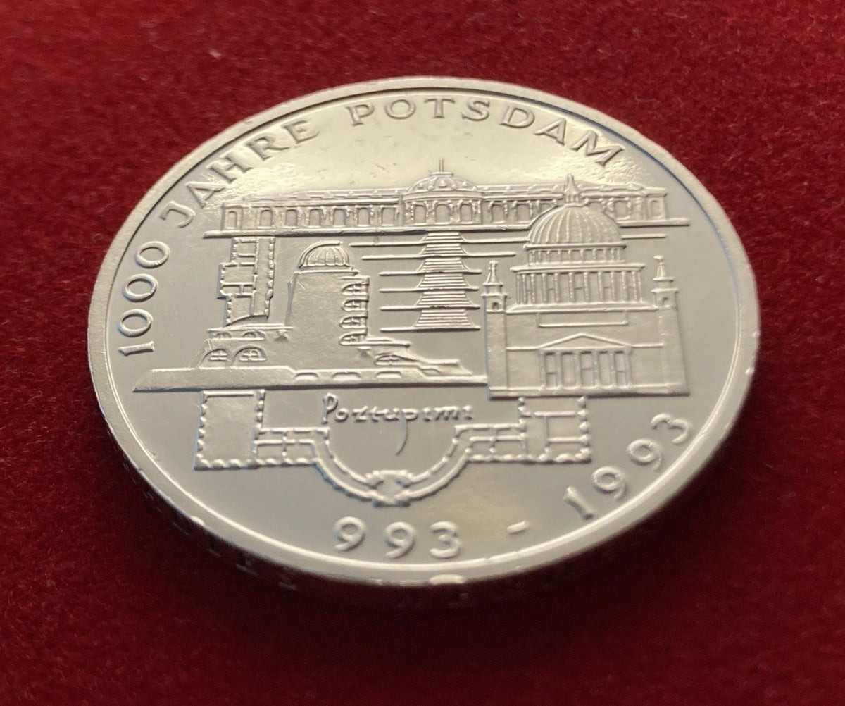 10 Deutsche Mark 1993 F | Bundesrepublik Deutschland | 1000 Jahre Potsdam | 625er Silbermünze | vorzüglich