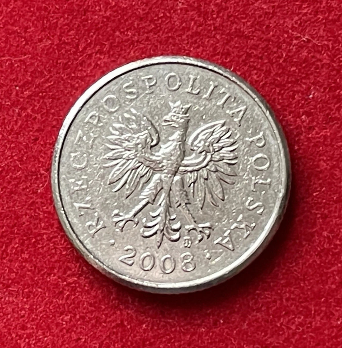 20 Groszy 2008 | Polen | Polnischer Zloty | Kupfer-Nickel Münze | schön
