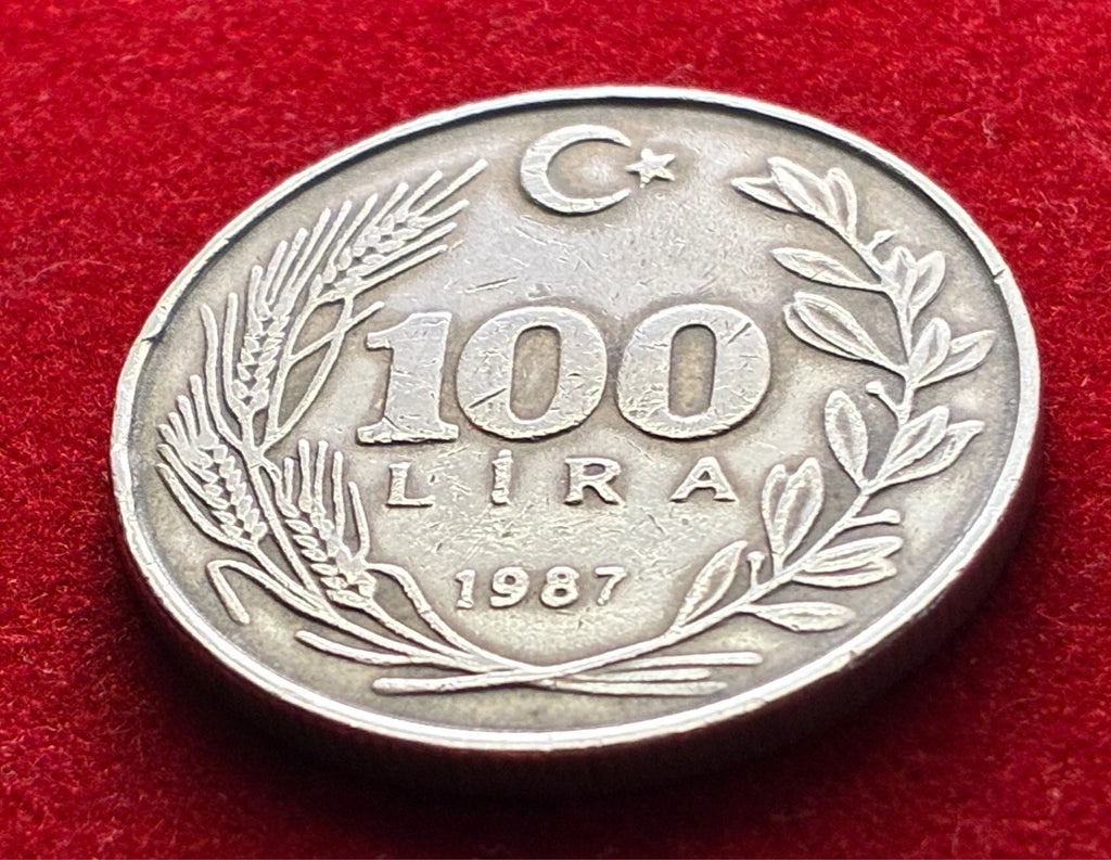 100 Lira 1987 | Türkei | Mustafa Kemal Atatürk | Kupfer-Zink-Nickel Münze | schön
