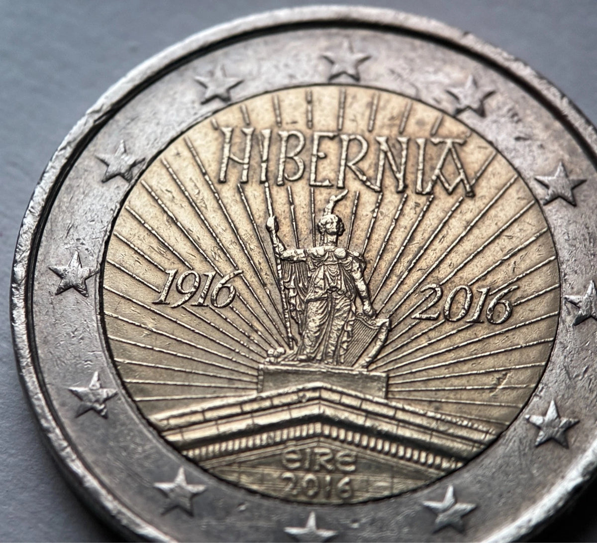 2 Euro 2016 | Irland | 100 Jahre Osteraufstand Hibernia | Bi-Metall Münze