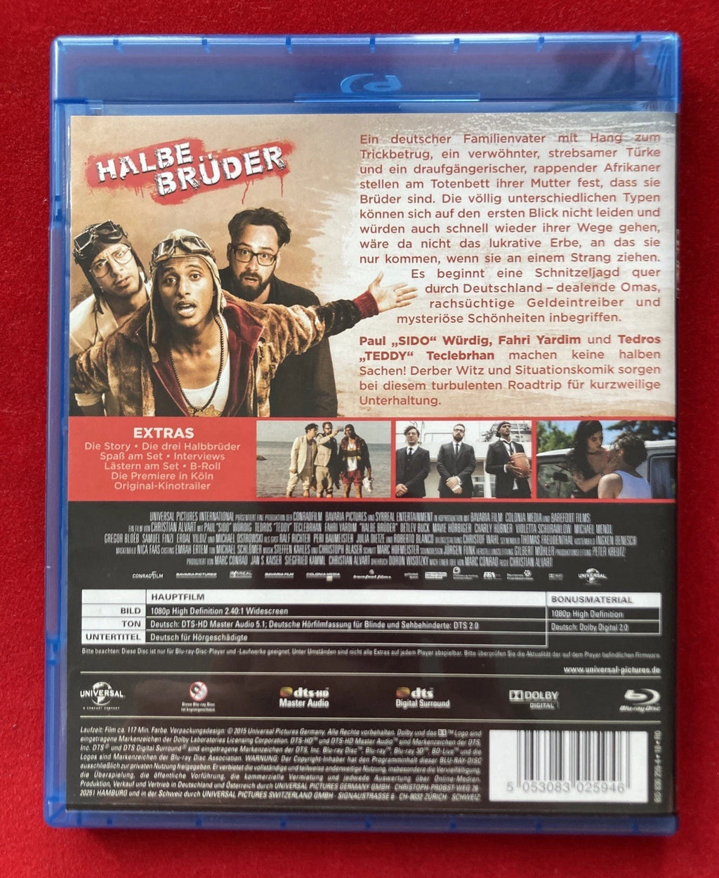 Halbe Brüder – Blu-Ray Film (mit Sido, Fahri Yardim, Tedros Teclebrhan) / FSK 12 / Neuwertig
