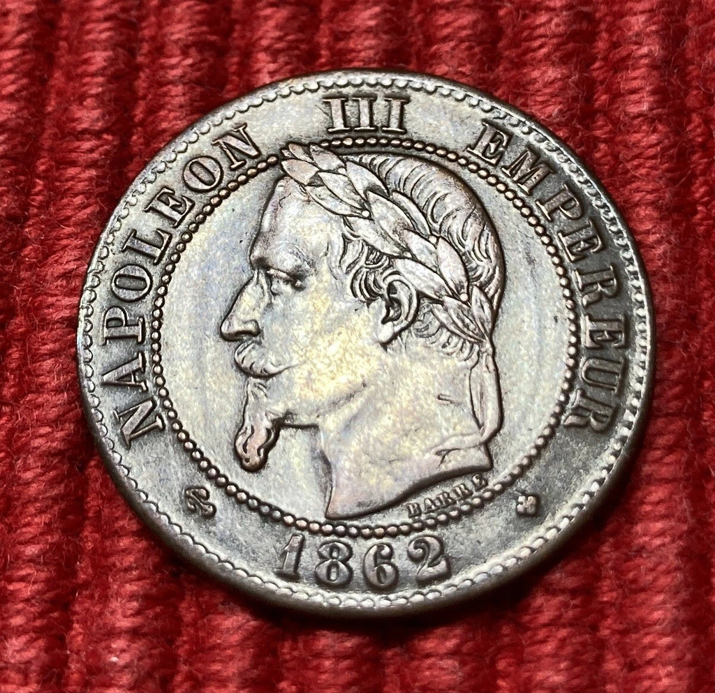 2 Centimes 1862 BB | Frankreich | Kaiser Napoleon III. | EMPIRE FRANÇAIS | Bronze Münze | vorzüglich