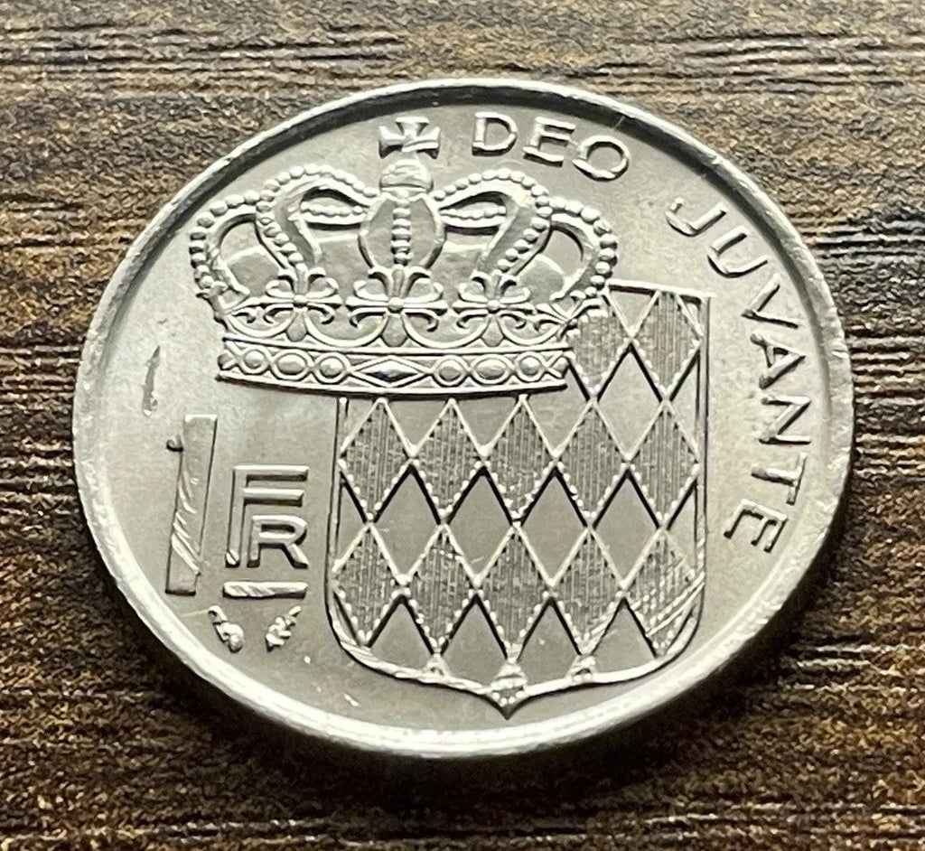1 Franc 1975 | Monaco | Fürst Rainier III. | Deo Juvante | Nickel-Münze | vorzüglich