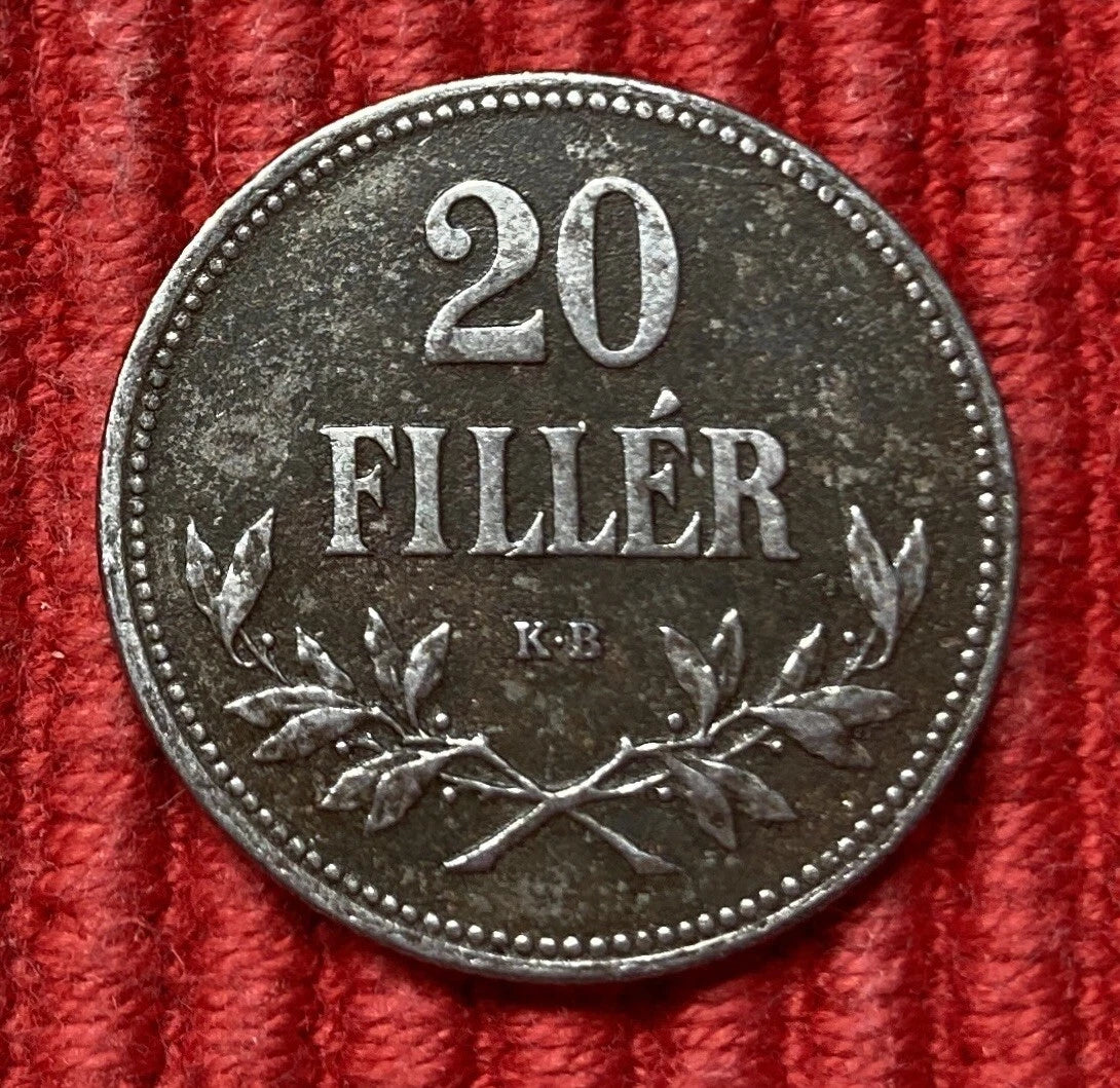 20 Fillér 1916 | Österreich-Ungarn | Karl IV. (Károly IV.) | Eisen Münze | sehr schön