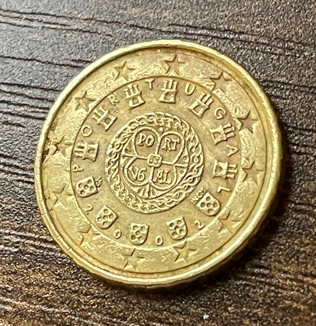 10 Cent 2002 | Portugal | sieben Burgen & fünf Wappen | Nordisches Gold Münze