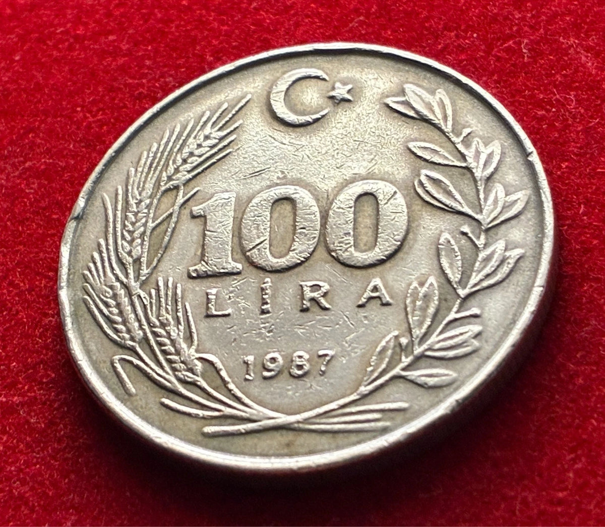 100 Lira 1987 | Türkei | Mustafa Kemal Atatürk | Kupfer-Zink-Nickel Münze | schön