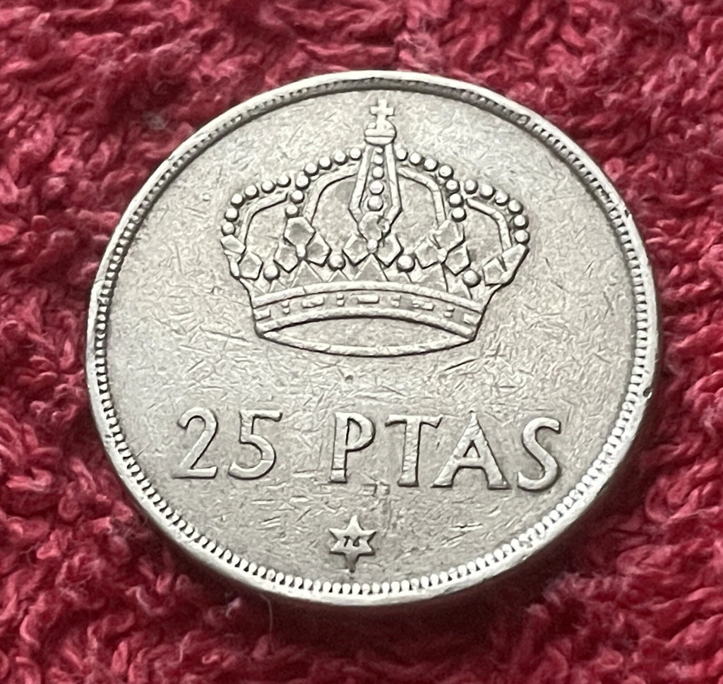 25 Pesetas 1975 *76 | Spanien | König Juan Carlos I. | Kupfer-Nickel Münze | sehr schön