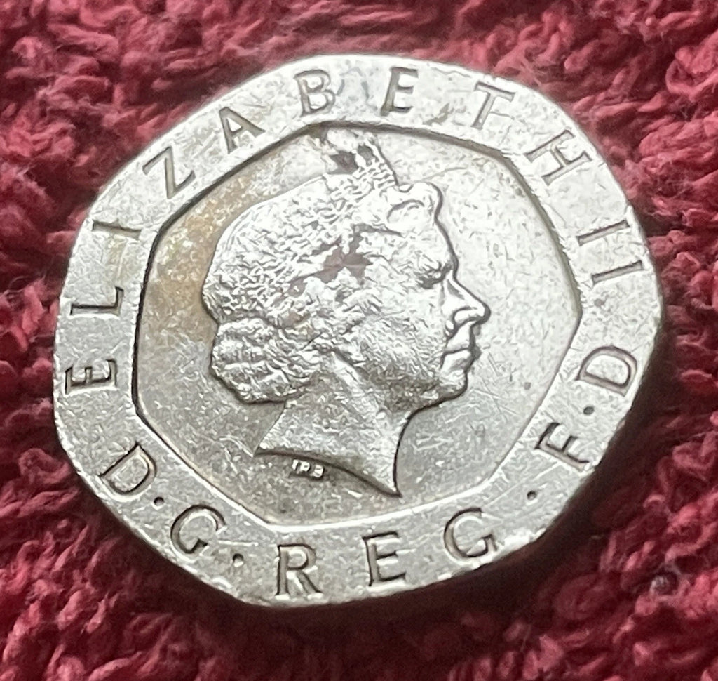 20 Pence 2003 | Großbritannien | Elizabeth II. | Tudor-Rose | Kupfer-Nickel Münze | schön